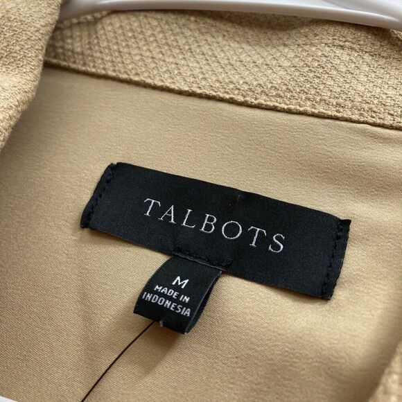 Talbots Women’s Textured Sand Castle Button Up Jacket Size M Oversized Lagenlook - Picture 9 of 13